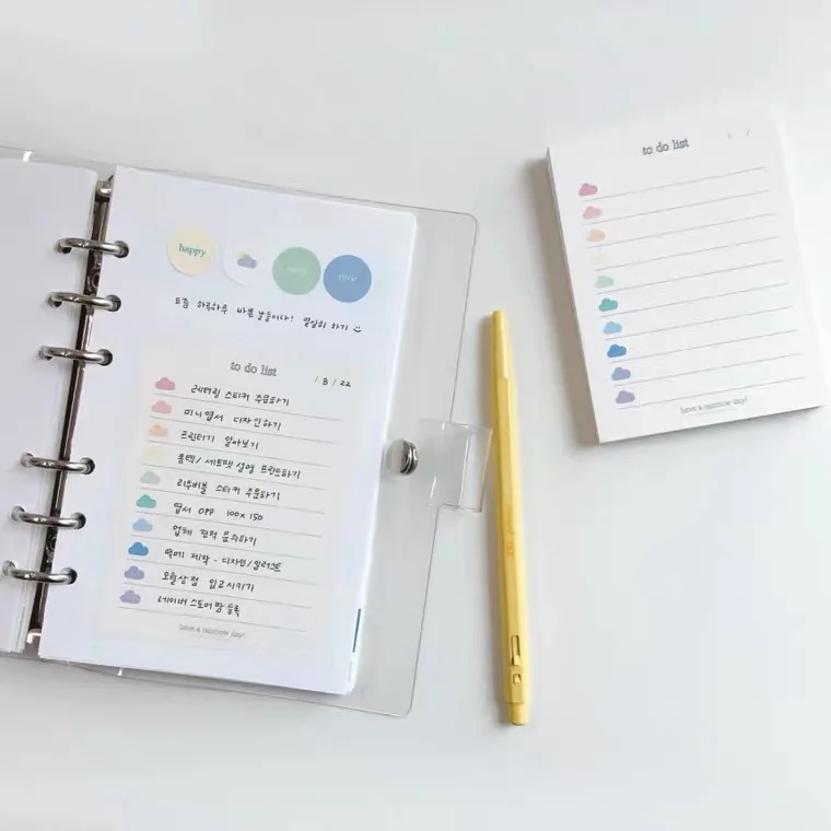 

Ins Korean Color Clouds TO DO LIST Sticky Note Book Student Note Paper Memo Note Book
