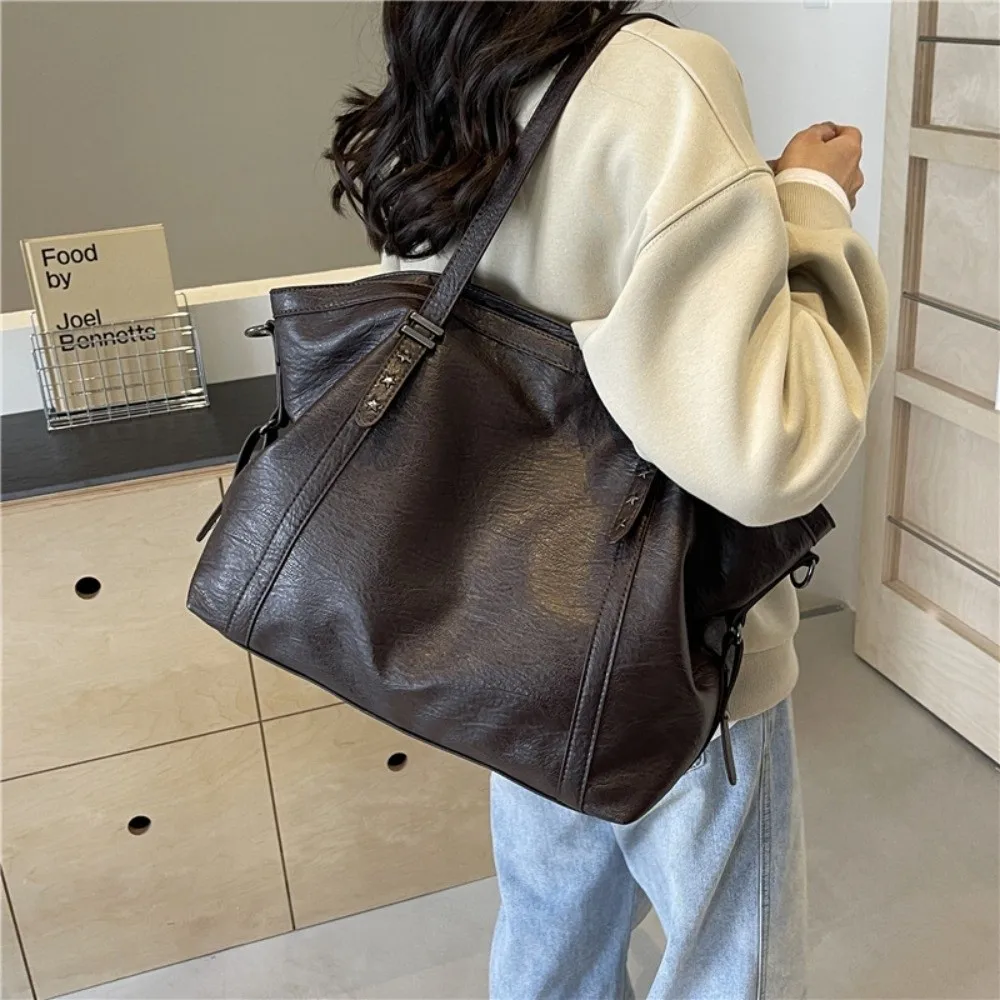 

Модная сумка из искусственной кожи, многофункциональная большая сумка большой емкости, повседневная сумка на плечо для работы, покупок, путешествий