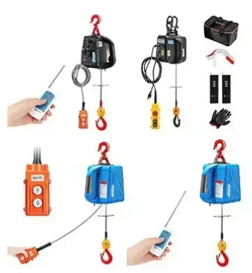 500KG Electric Hoist Portable Electric Hand Winch Traction Block Electric Steel Wire Rope Lifting Hoist Towing Rope 220V/110V