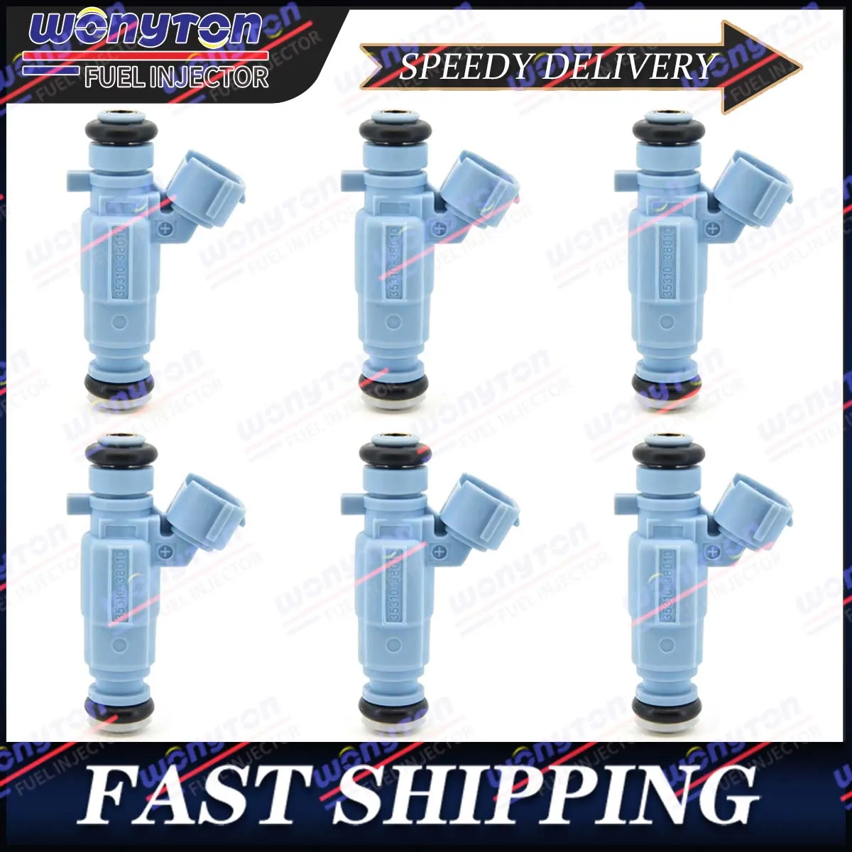 

6PCS Fuel Injector Nozzle 35310-38010 Fit For Hyundai Santa Fe XG350 Sonata Kia Amanti Optima Sorento Sedona 2.4L 3.5L 1999-2006