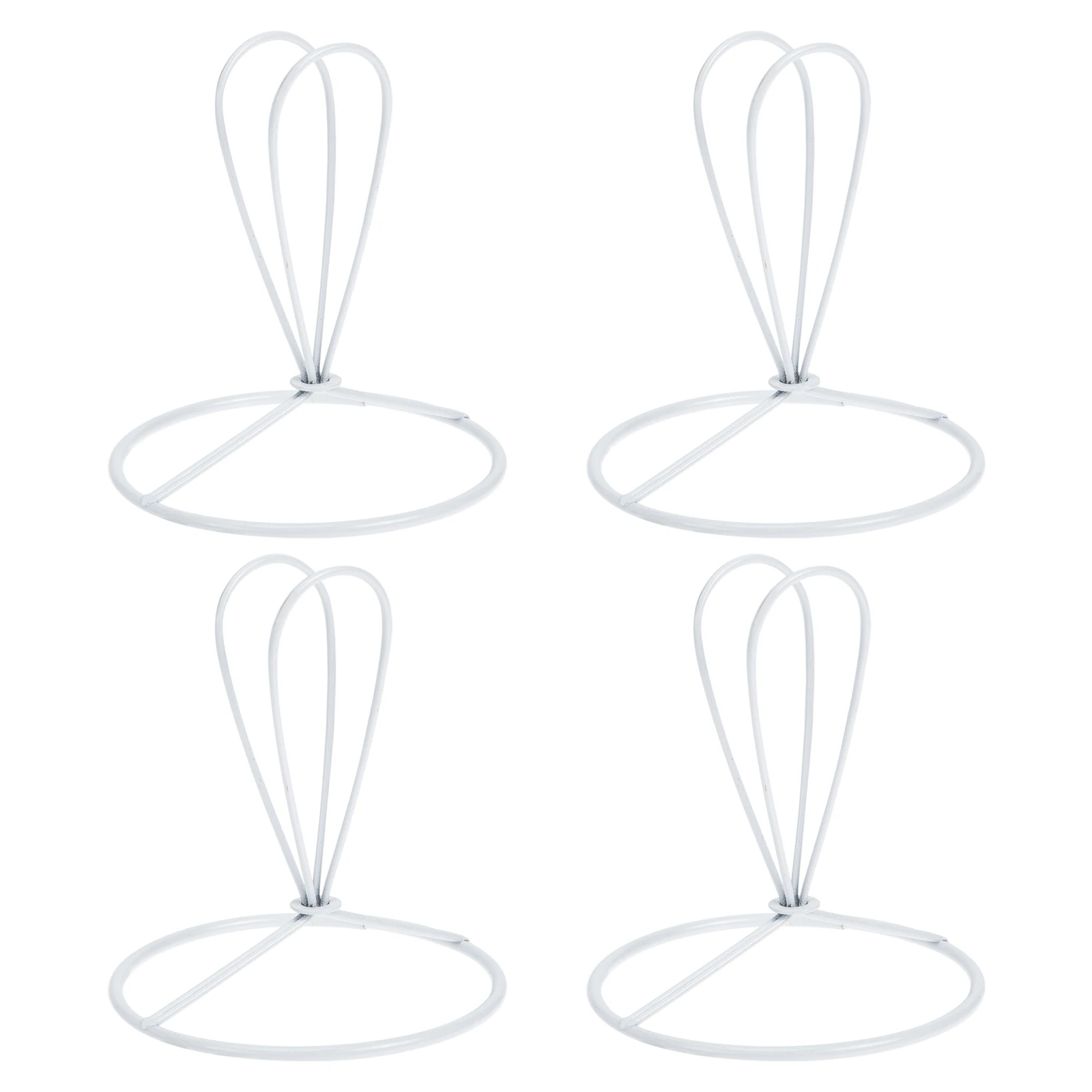 

4pcs Lampshade Frames Iron Wire Cone Shape for Table DIY Lamps Home Restaurant Coffee Shop Sturdy Elegant Replacement Lighting