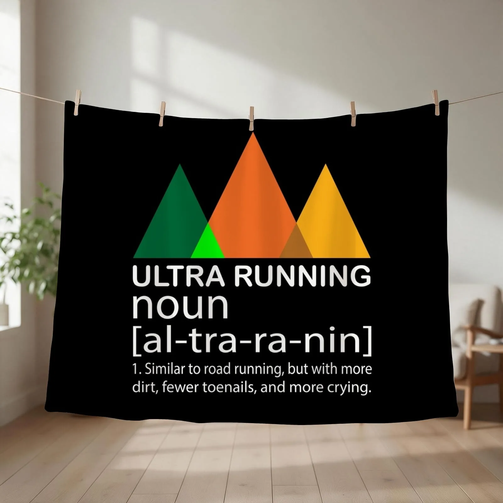 Ultra Running Design For Ultra Marathon Lover Throw Blanket Thins Thermals For Travel Sofas Giant Sofa Blankets