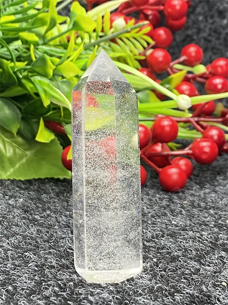 Natural White Smelted Crystal Stone Obelisk Residence Decorative Specimen Auspicious Pillar  Worth Having Room Decor Decoration