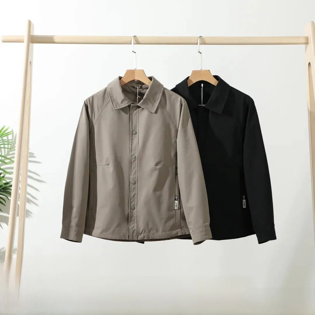 

Мужская повседневная уличная рабочая куртка с воротником, водонепроницаемая, функциональная, из полиэстера, с длинными рукавами, приталенного кроя, осенняя мода