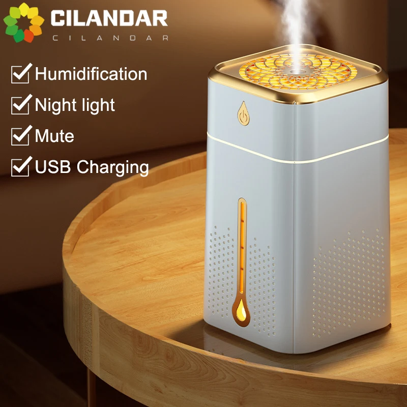 

Humidifier household mute large fog volume large bedroom aromatherapy LED Essential Oil moist skin air purification plus water