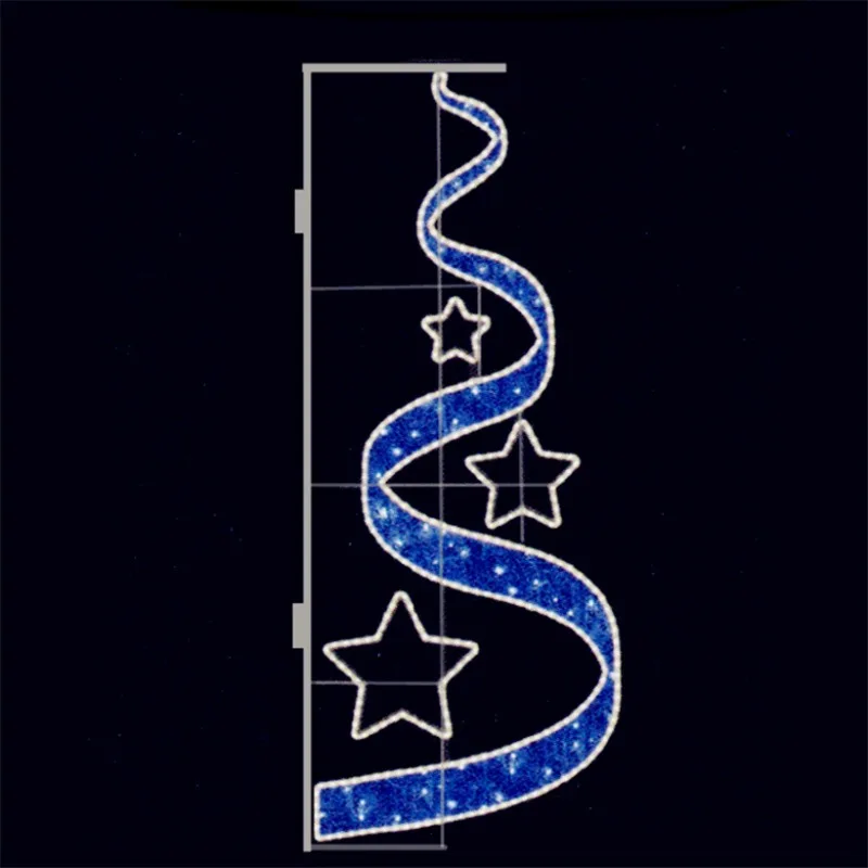 Custom Large Outdoor Ramadan Christmas Moon Star Pattern Rod Cartoon Animal
