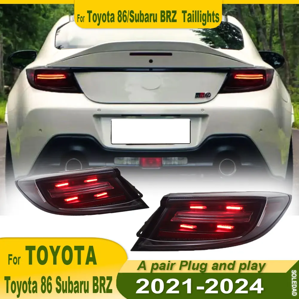 Car Tail Lights For Toyota GR86/Subaru BRZ 2020 2021 2022 2023 2024 New Style LED Tail Lamp Dynamic Turn Signal Light Assembly