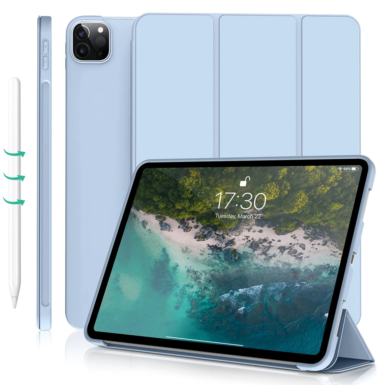 Stylish Slim Soft TPU Tablet Case - Durable Protective Cover with Minimalist Design for 11 inch Pro Mini 2/5/6th Gen, Air1/2 9.7