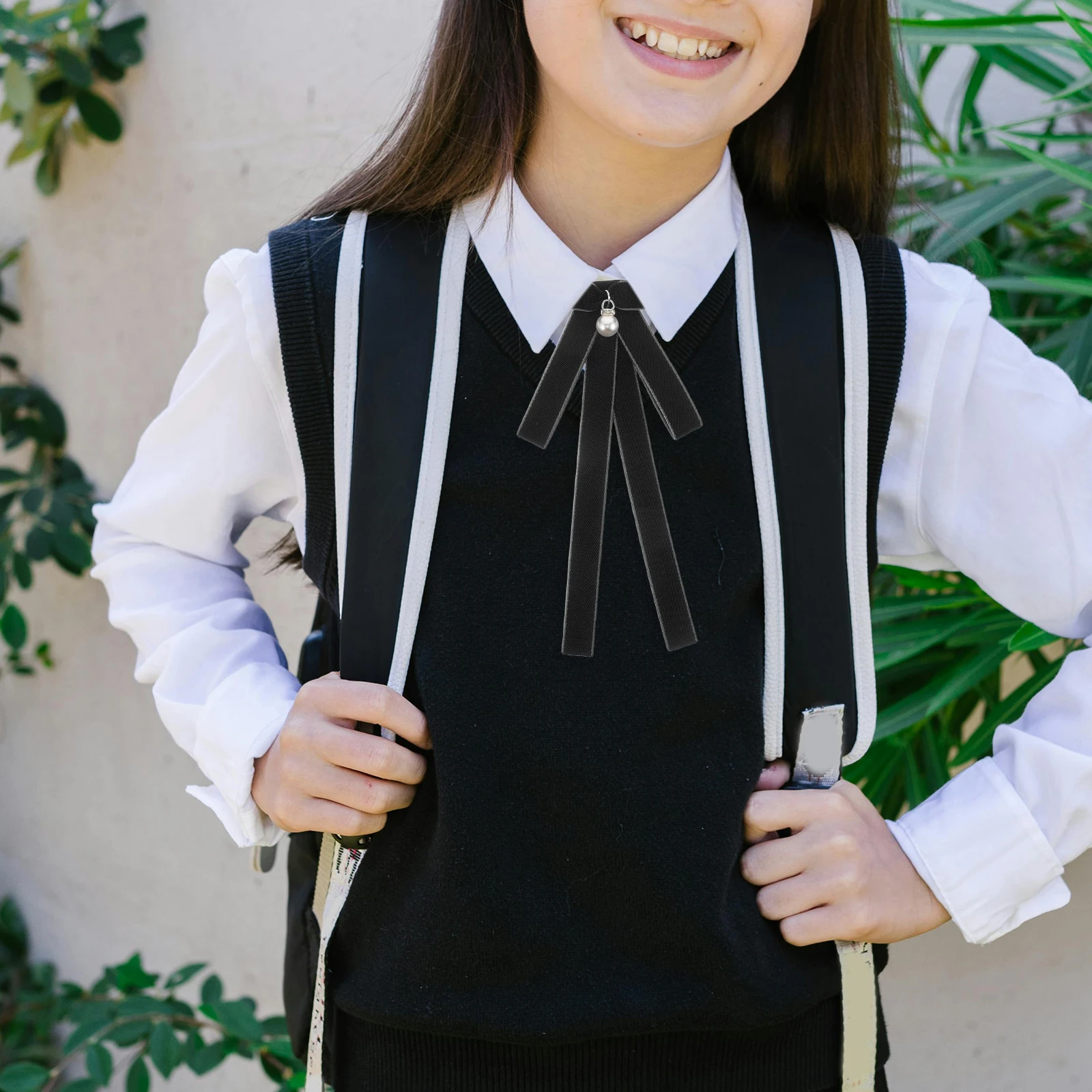 

Uniform Accessories Tie Women Necktie Uniforms Adjustable Bowties Cute Girls Clothes Ribbon Black Miss