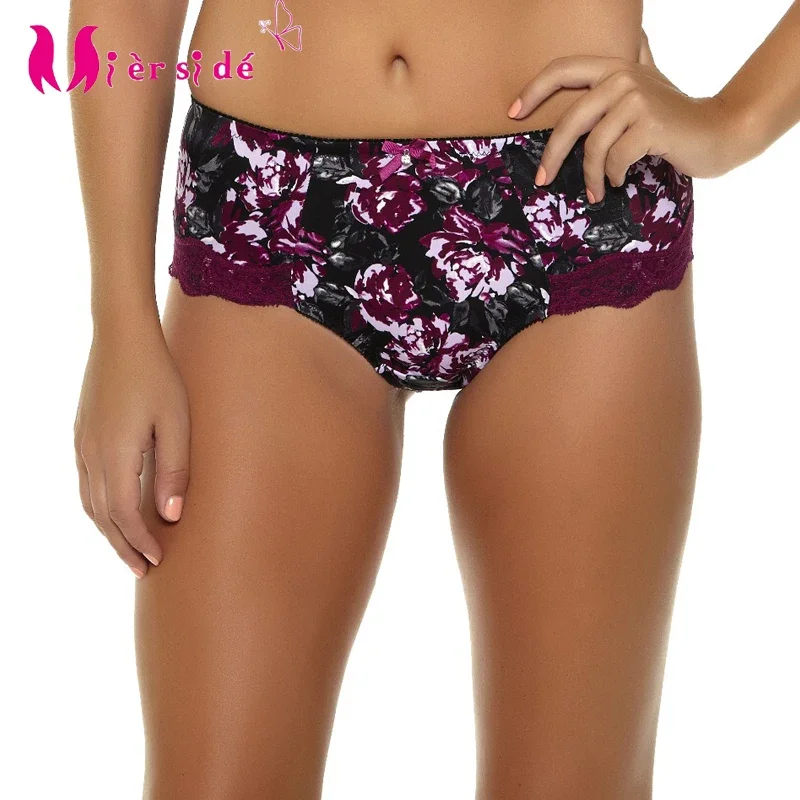 

Mierside 954P нижнее белье женские летние трусики дышащее белье удобные трусы с цветочным принтом XL/2XL/3XL/4XL/5XL/6XL/7XL