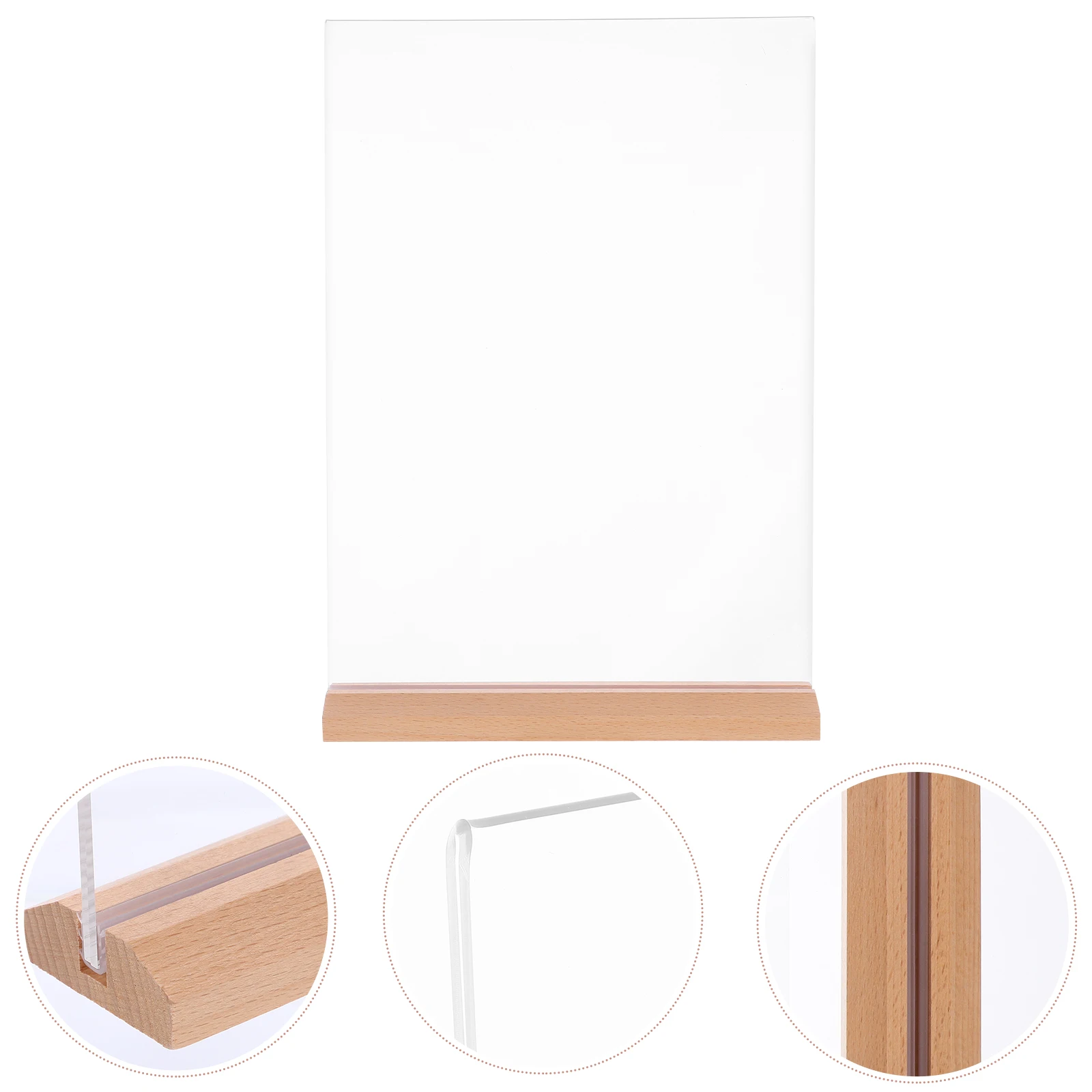 Acrylic Sign Holder Window Display Stand Clear Poster Frame Store Holders Flyer