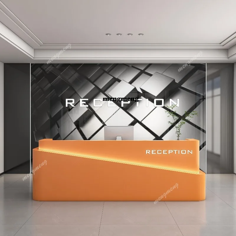 Checkout Front Desk Reception Counter Clinic Luxury L Shaped Reception Desks Business Classic Mostrador Recepcion Furniture