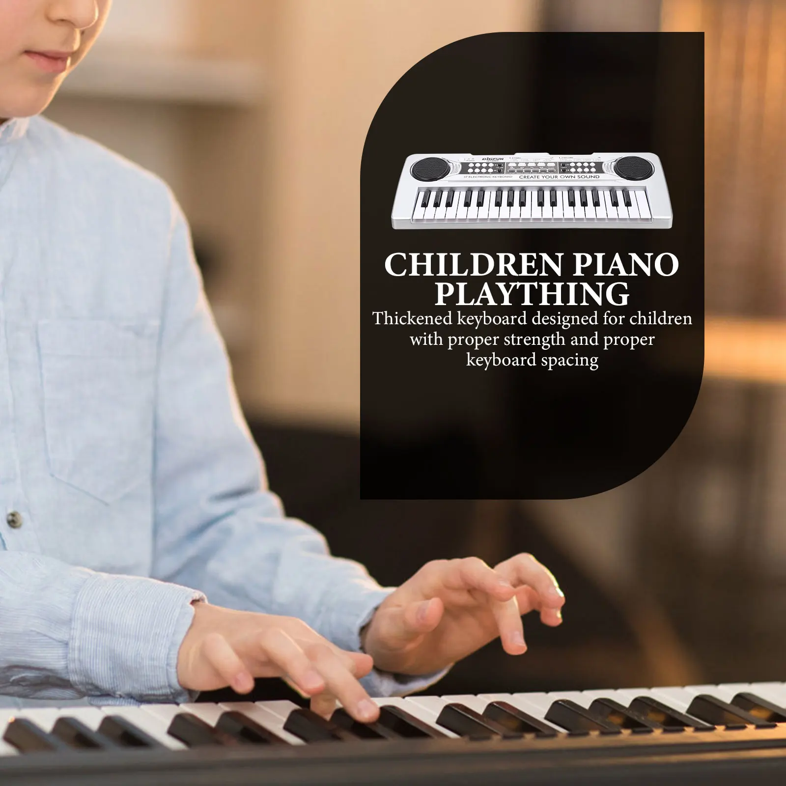 لعبة لوحة المفاتيح الإلكترونية لعبة البيانو متعددة الأغراض 37 مفتاحًا من البلاستيك للأطفال آلة موسيقية هدية اللعب