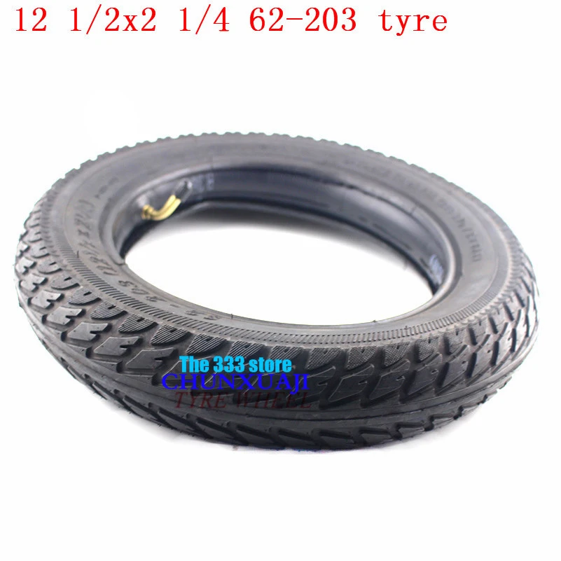 12 Inch Tire 12 1/2 X 2 1/4 ( 62-203 ) Fits Many Gas Electric Scooters and E-Bike 12 1/2X2 1/4 Wheel Tyre & Inner Tube