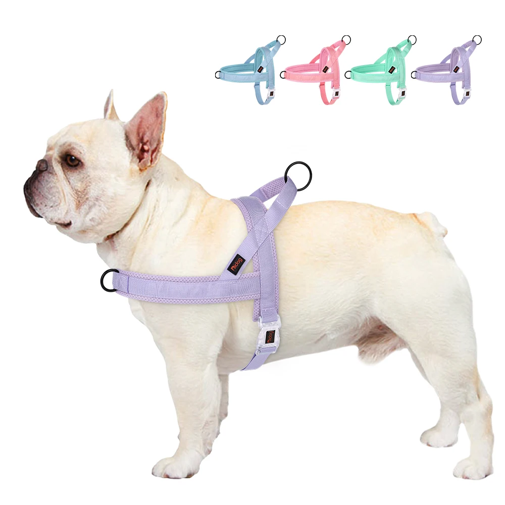 Adjustable Nylon Dog Harness Colorful Pet Dogs Vest Harness With Quicklace Control Handle for Small Medium Large Dogs Chihuahua