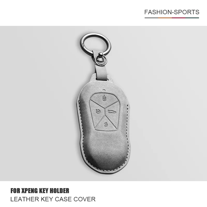 

Leather Car Smart Remote Key Case Cover Shell For Xpeng Xiaopeng P5 P7 G9 G3 Car Keychain Protector Shell Decorative Accessories