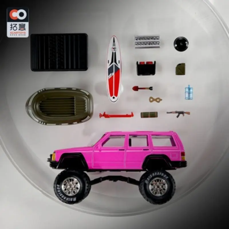 Xcartoys 1/64 Model Samochodu ze Stopu JEEP Cherokee Miniaturowy Pojazd Terenowy Big Foot Ozdoba Samochodowa