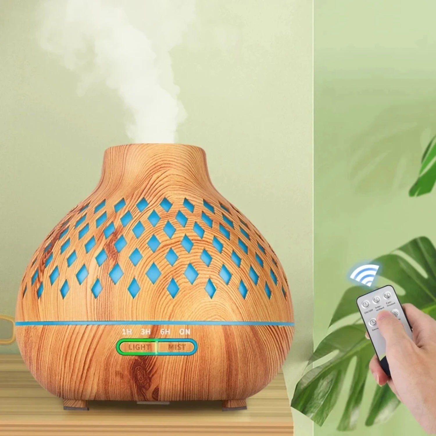 Rustige Serene Houten Aromatherapie Diffuser Met Ultrasone Technologie-Ideale 500Ml Etherische Olie-Luchtbevochtiger Voor Serene En Roet