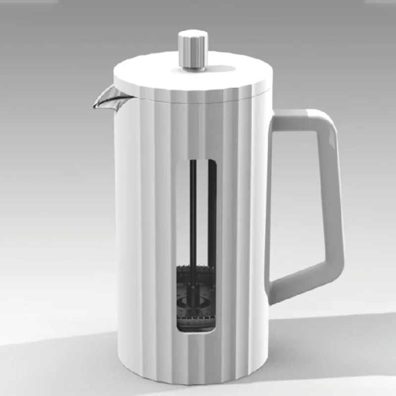 French Press Coffee Press Coffee Maker Tea Maker 600ml/1000ml High Density Stainless Steel Mesh Heat Resistant Glass Black