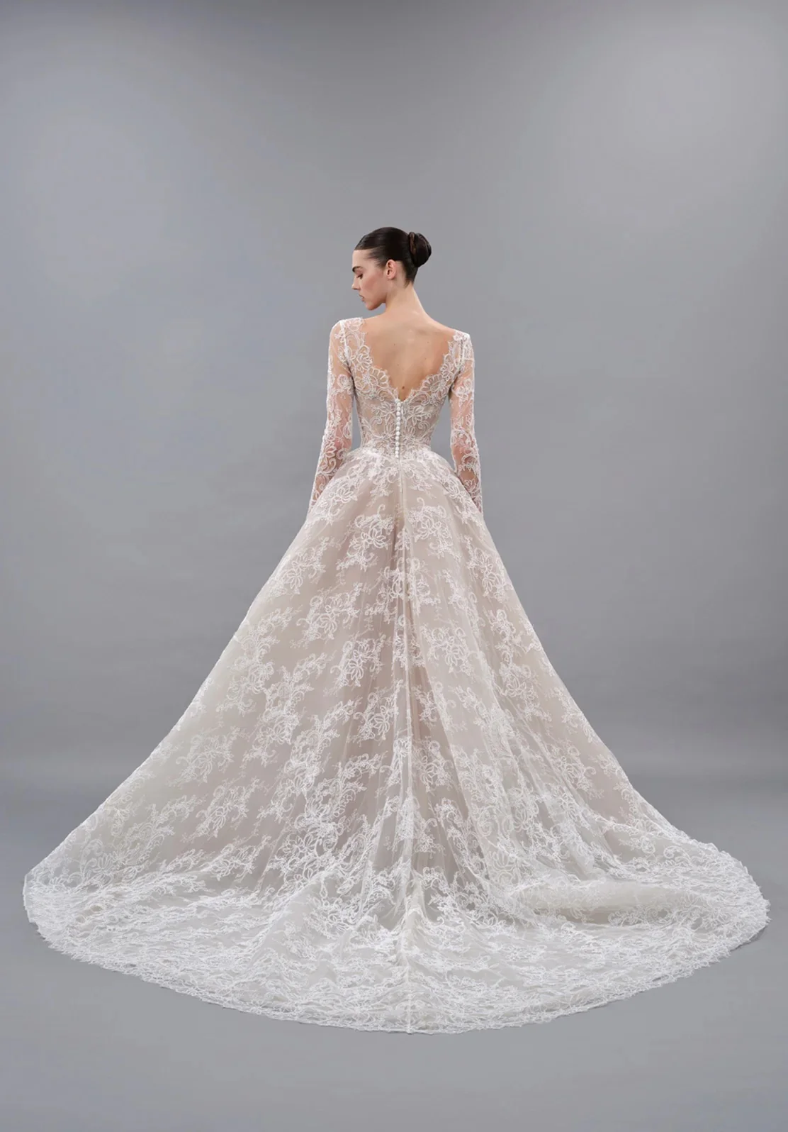 Long Sleeve Wedding Dress Vestido De Novia Princesa Minimalista Elegante 2027 Vestidos Boda Civil A Line Dresses Encaje Bespoke