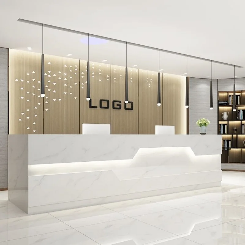 Office front desk, reception desk luminous light strip