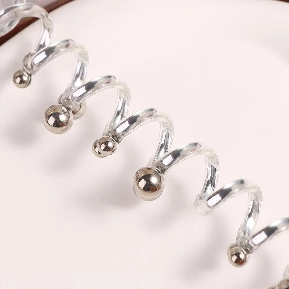 Sweet Beads Telephone Line Hair Rope Straight Elastic Transparent Ponytail Holder Scrunchies Rubber Band Pearl Hair Ring Wedding