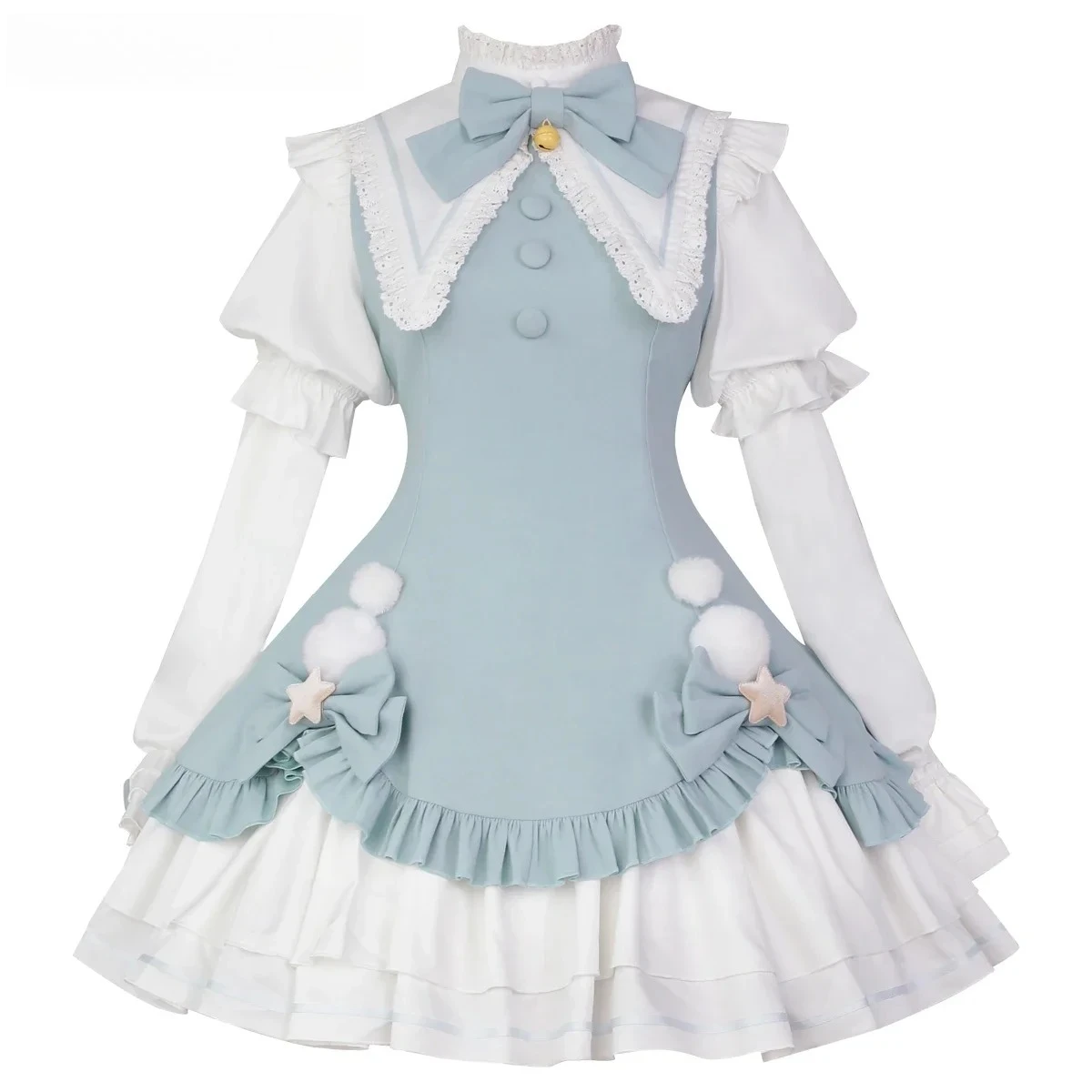 

2025 Original Lolita Princess Dress Femme Robe Christmas New Year's Long Sleeve Op Sweet Cute Casual Elegant Dresses for Women