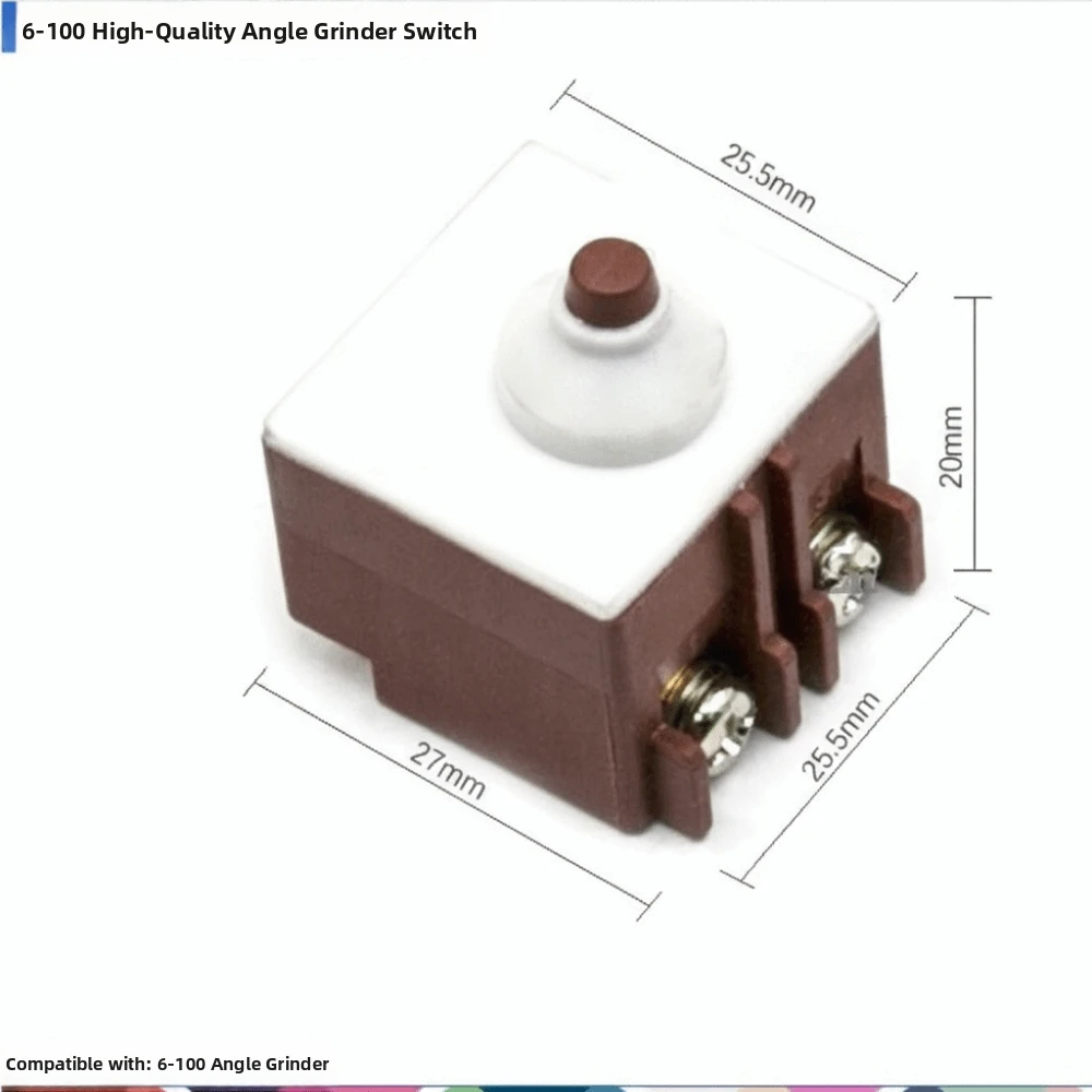 Durable Push Button Switch Electric Power Tool 100mm 4 Inch Fit Power Tool Switch Polisher Compatible Angle Grinder Switch