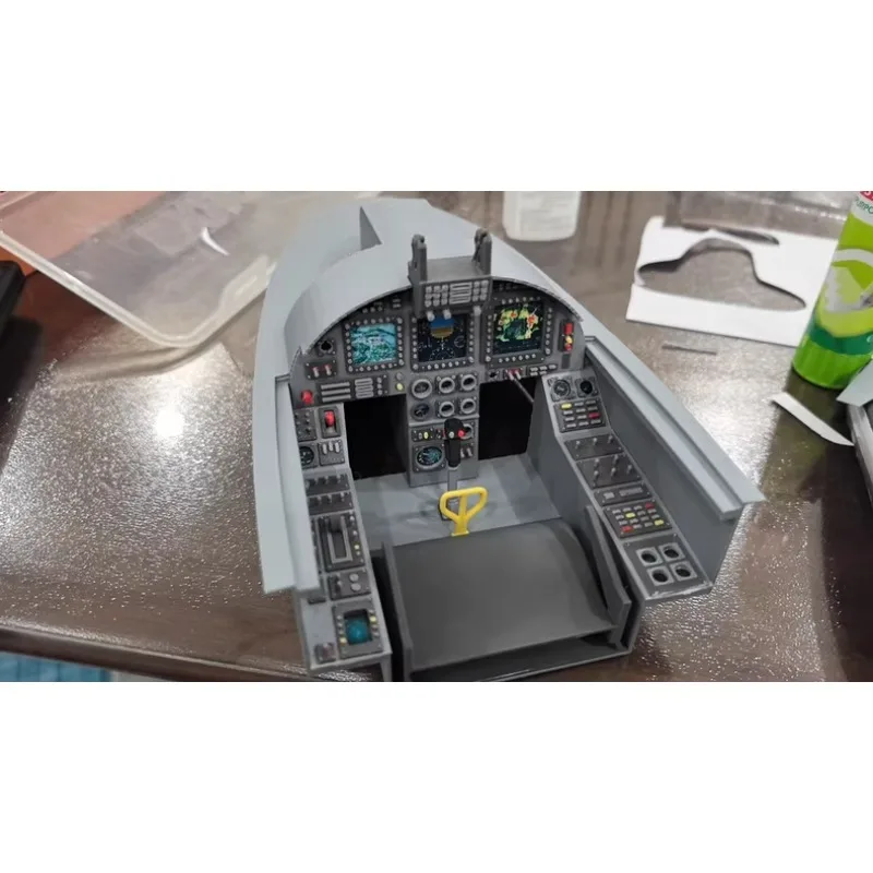 FPV Cockpit with Instrument Panel & Control Panel for FTL J10 RC Aircraft Turbine Jet Scale Simulation Accessories