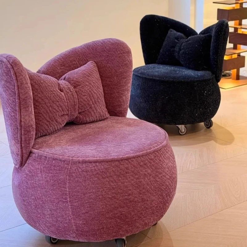 *e for Bow - shaped Accent Chair with Plush Upholstery, Comfortable Barrel Chair for Living Room, Bedroom and Home Decor *x