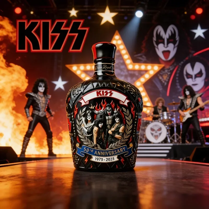KISS Band 56th Anniversary Crown Royal Collectible Whiskey, Rock Legend Collaboration