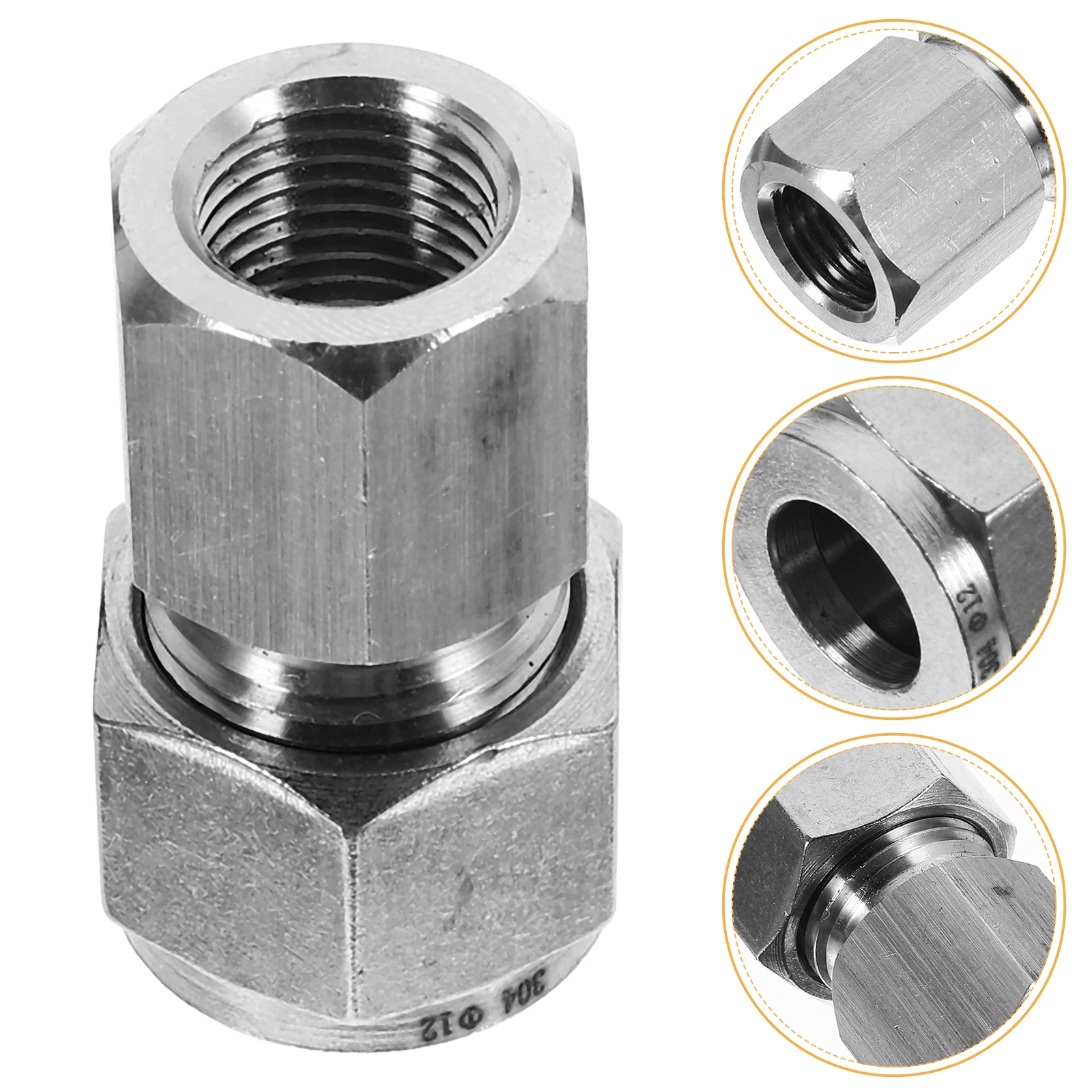 

Inner Wire Hood Compression Hose Connector Heavy Fitting Stainless Steel Pipe Adapter Reducer