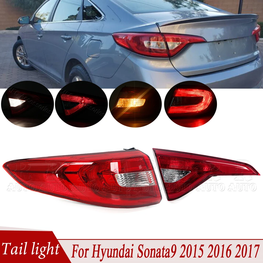 Taillamp Assembly Tail Light Brake Light Fog Light Stop Lamp Turn Signal Lamp Accessories For Hyundai Sonata 9 2015 2016 2017