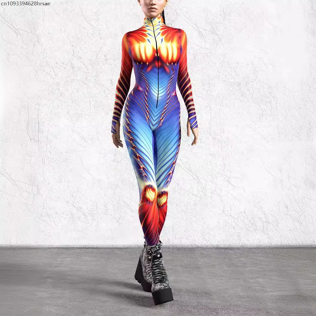 

Women Sexy Zentai Suit Multicolor Jumpsuit Animal Bodysuits Gothic Morphsuit Women Rave Costumes Halloween Festival 2025