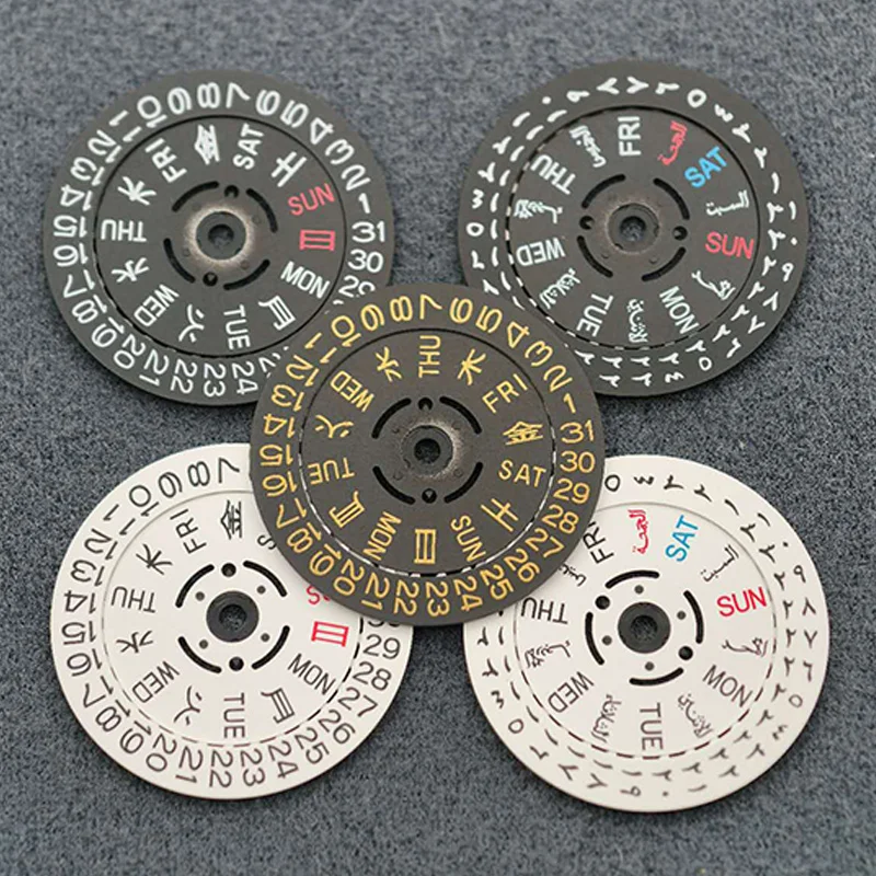 Mod NH35 NH36 Movement Kanji Dial SKX007 Tuna Watch Movement Date Week Wheel Crown at 3.0 3.8 4.1 Watch Refit Parts