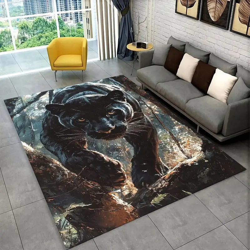 Fierce Leopard Cheetah Animal Beast Large Area Rug Non-slip Carpet for Bedroom Living Room Sofa Doormat Home Decor Floor Mat - view 4