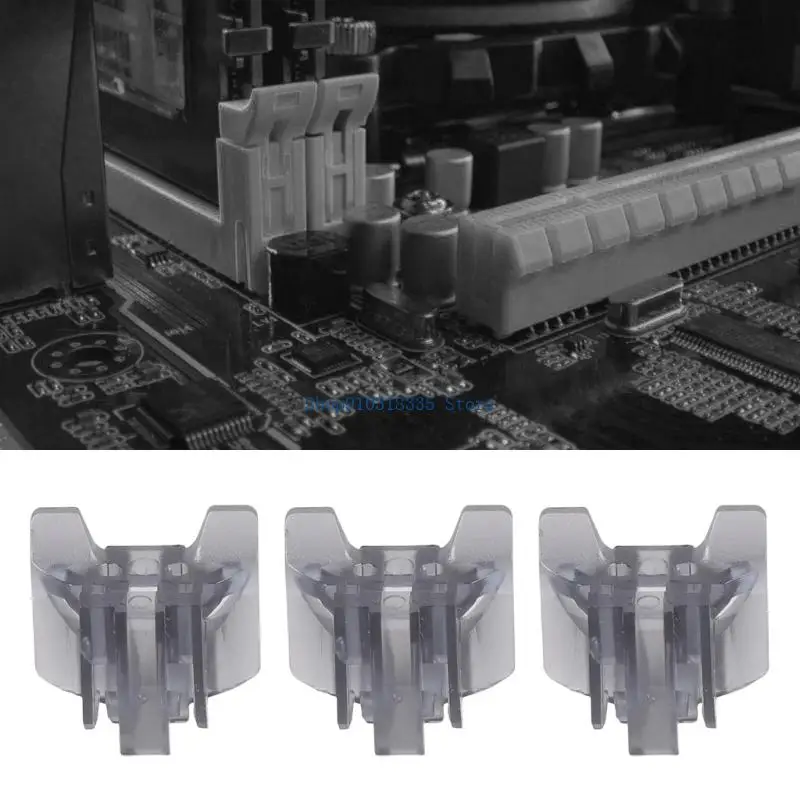 3Pcs Graphics Card Slot Clips High Strength Plastic for Secure GPU Connection Toolless Installation and RustFree