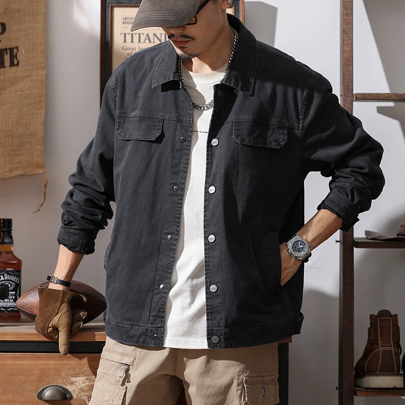 

Spring and Autumn's new stylish and cool American retro jacket, a light and casual outer shirt