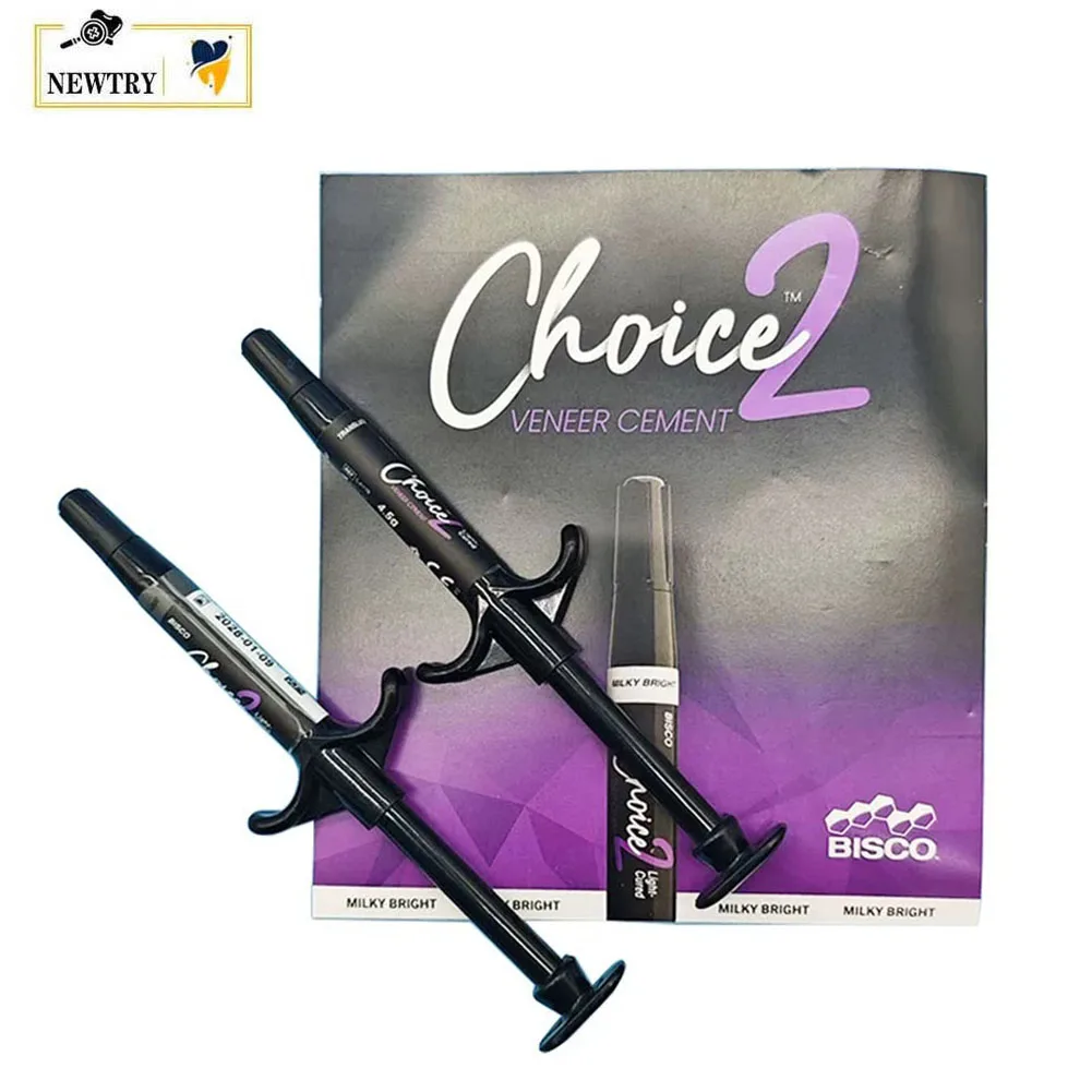 

Original BISCO Choice 2 Veneer Cement Light Cure Dental Restorative Porcelain Ceramic Composite Veneer Bond Resin Luting Cement