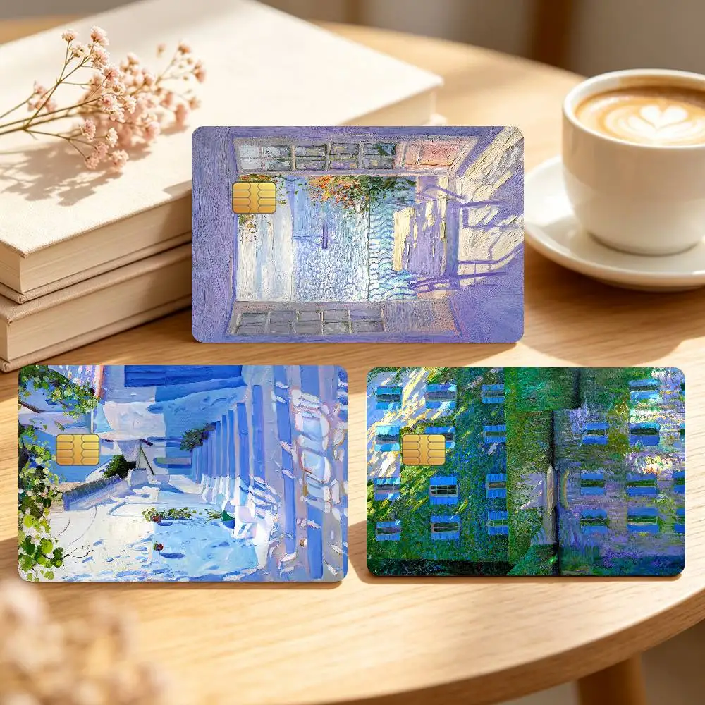 Fashion Art S-Sergiu-Ciochina Credit Card Sticker Waterproof Anti-Scratch 4PCS Bank Debit Traffic Cover Decoration