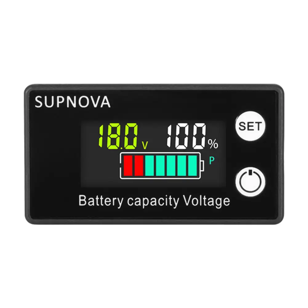 6133A Battery Capacity Indicator DC 8V-100V Lead Acid Lithium LiFePO4 Car Motorcycle Voltmeter Voltage Gauge 12V 24V 48V 72V