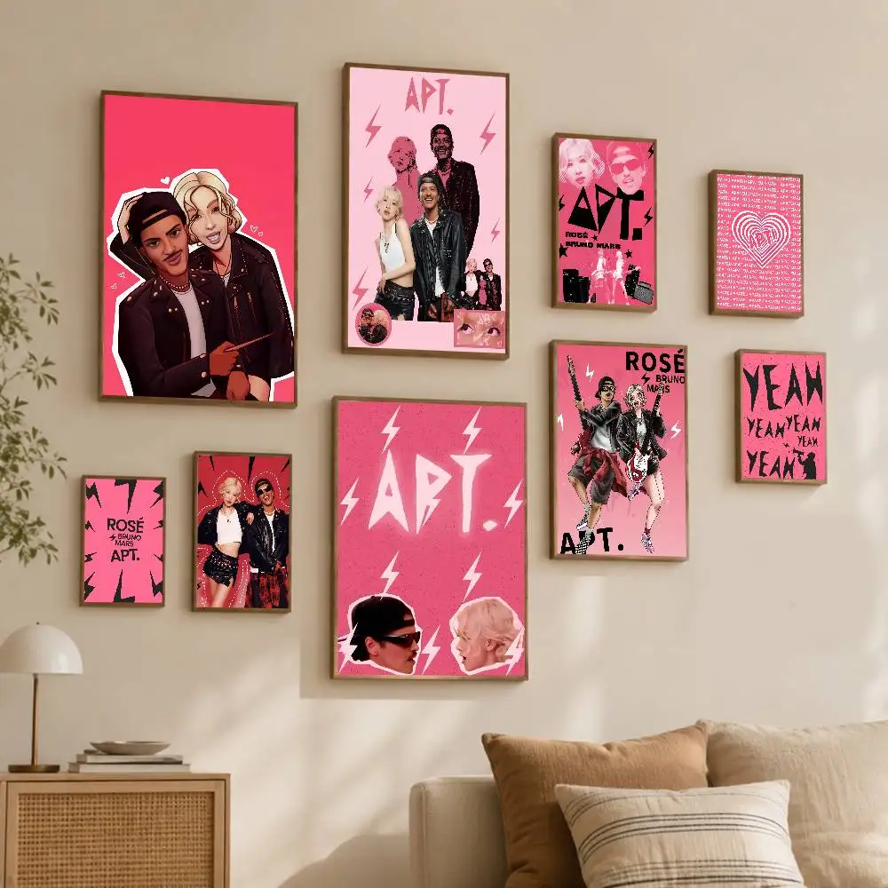 A-lbum A-PT. Sing-er- R-Ro-s-e B-Br-uno- Home Decoration Painting, Poster Wall Art Wall, Art Decoration Self-adhesive