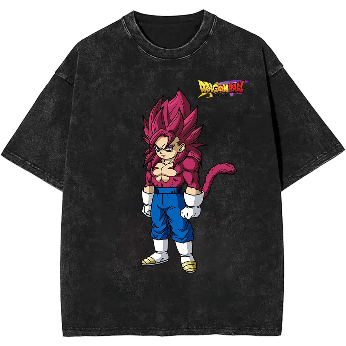 

Летняя винтажная футболка Dragon Ball 2026 с эффектом потертости, унисекс, из хлопка, оверсайз, с аниме-принтом, повседневная, для мужчин и женщин