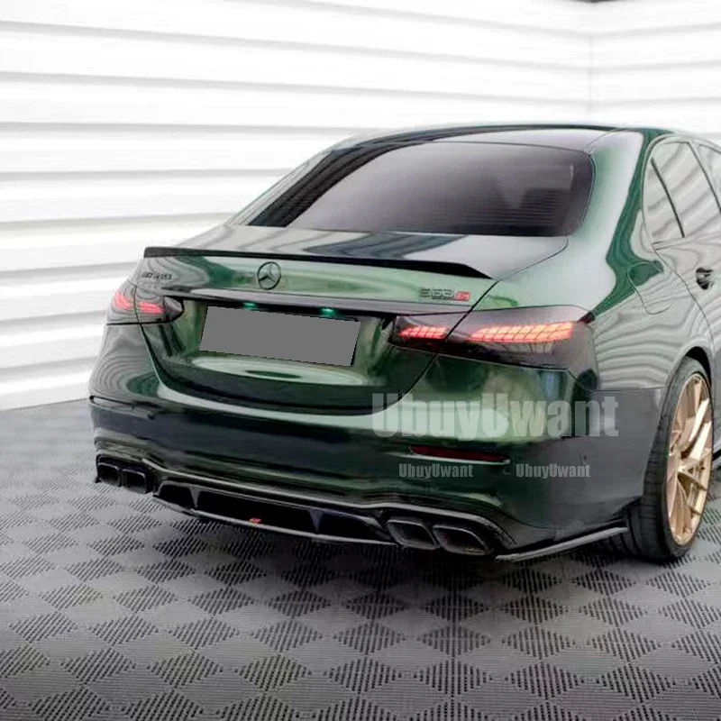 Für Mercedes-Benz E-Klasse W213 2016-2021 Spoiler E200 E300 E320 E63S ABS-Kunststoff Heckklappen-Spoiler Flügel Auto-Zubehör – Detail 1
