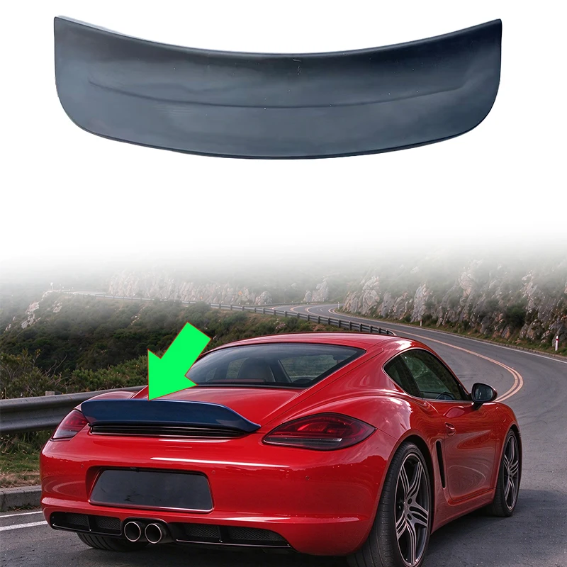 For Porsche 987 Cayman 2006-2012 (Only Hardtop Coupe) Rear Trunk Lid Spoiler Wing FRP Carbon Fiber Auto Body Kit Exterior Mod Pa