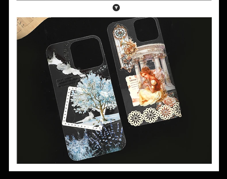 JIANWU 10 teile/satz Handy Fall Transparente Rückseite Karte Kreative DIY Journal Material Dekor Schreibwaren – Detail 15