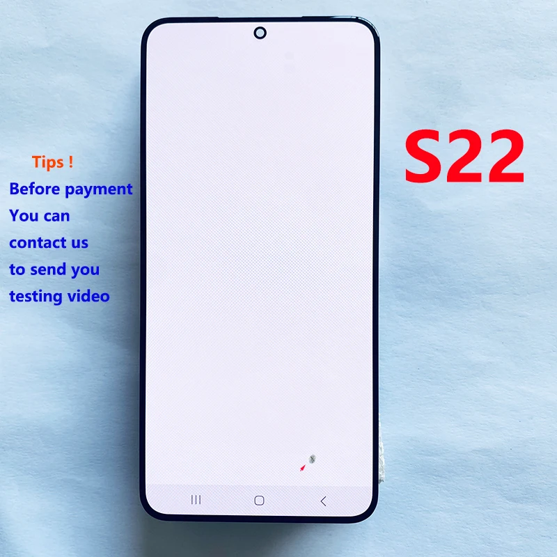 6.1 Inche AMOLED S22 Display for Samsung Galaxy S22 5G S901 S901B LCD Display Touch Screen Assembly With Defect Working well image 4
