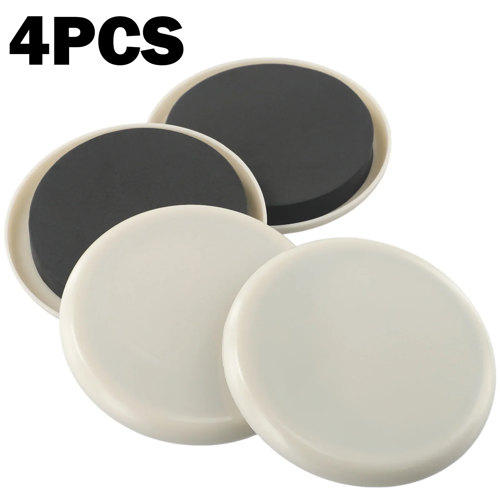 4Pcs 3.5 Round Furniture Sliders For Carpet Heavy Duty Furniture Slider Movers Gliders For Bed Sofa Bookshelf Closet Fridge