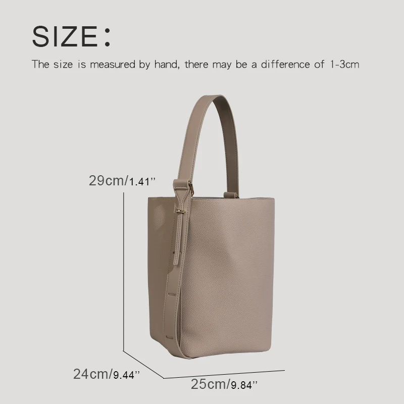 Vintage Bucket bags For Women Luxury Designer Handbags Purses 2023 New In PU Lychee Pattern With Inner Pocket Shoulder Messenger