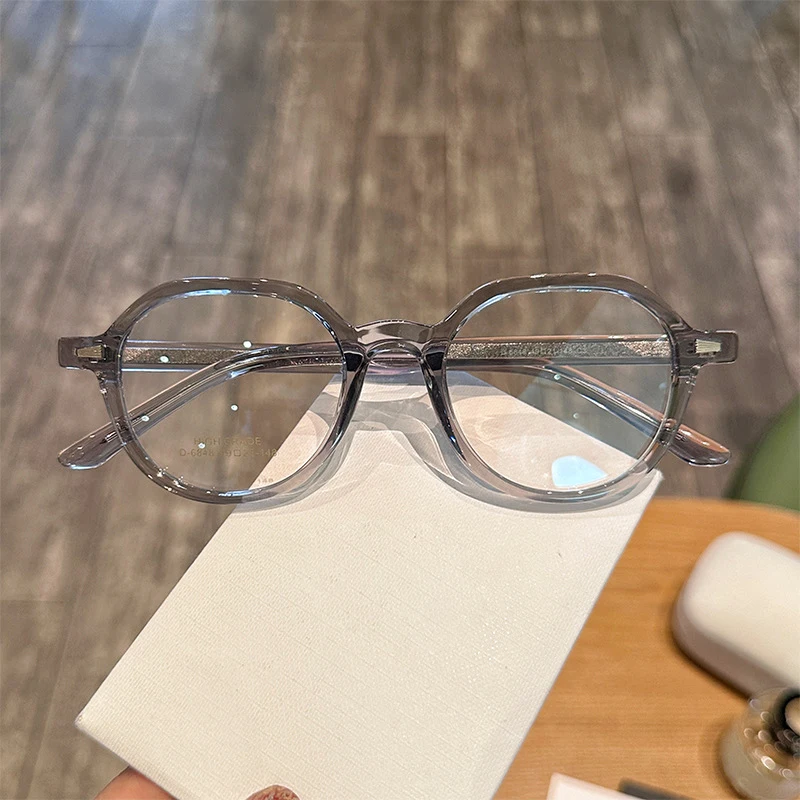 Fashion Vintage Round Eyeglasses Small Size Eyewear Acetate Myopia Hyperopia Custom Optical Prescription Frames Man Woman 6848